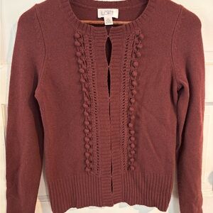 LOFT Women's Cardigan in Maroon XS
